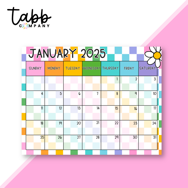 Checked Out 8.5"x11" Monthly Calendar Desk Pad