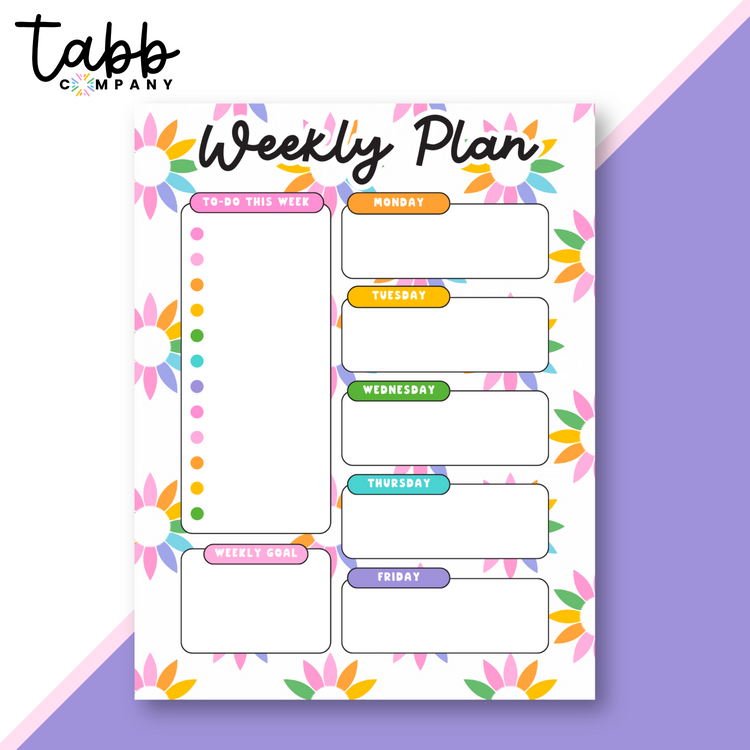 Suncatcher 8.5"x11" Weekly Planner Pad