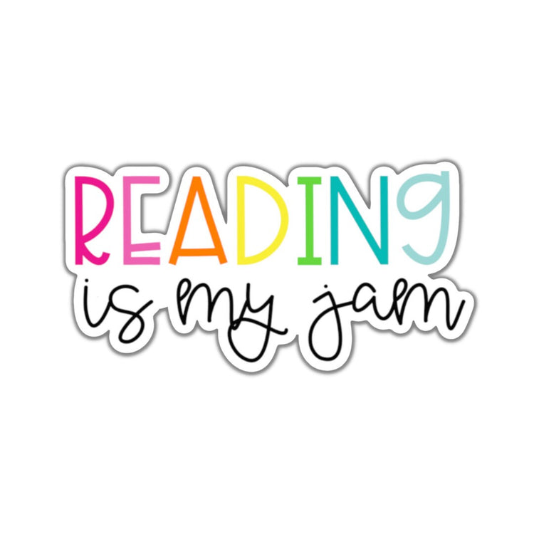 Reading is my Jam, Adult Stickers, Custom Die Cut Stickers, Cool Stickers, Planner Stickers, Bullet Journal Calendar Stickers