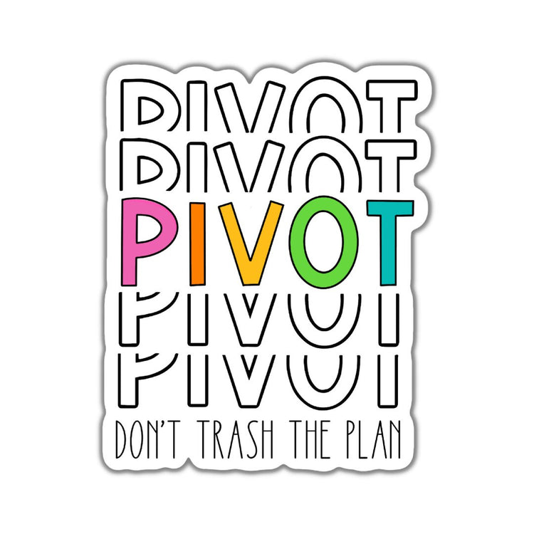Pivot, Adult Stickers, Custom Die Cut Stickers, Cool Stickers, Planner Stickers, Bullet Journal Calendar Stickers