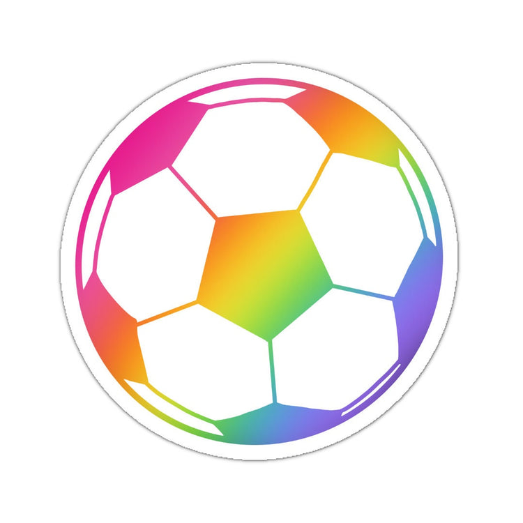 Rainbow Soccer Ball, Adult Stickers, Custom Die Cut Stickers, Cool Stickers, Planner Stickers, Bullet Journal Calendar Stickers