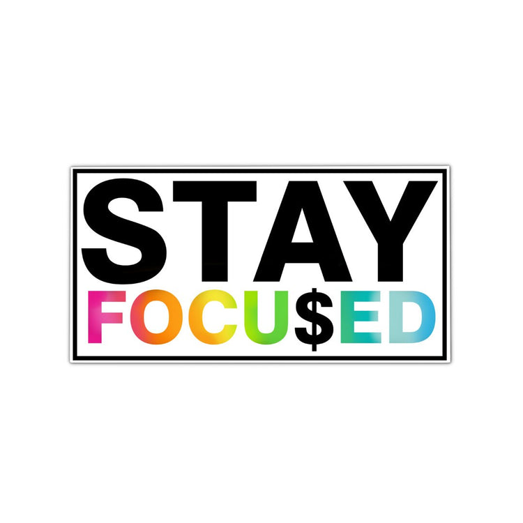 Stay Focused, Adult Stickers, Custom Die Cut Stickers, Cool Stickers, Planner Stickers, Bullet Journal Calendar Stickers
