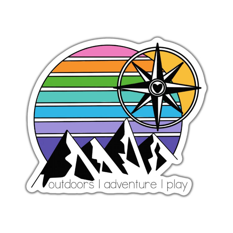 Outdoors, Adventure, Play, Custom Die Cut Stickers, Cool Stickers, Planner Stickers, Bullet Journal Calendar Stickers