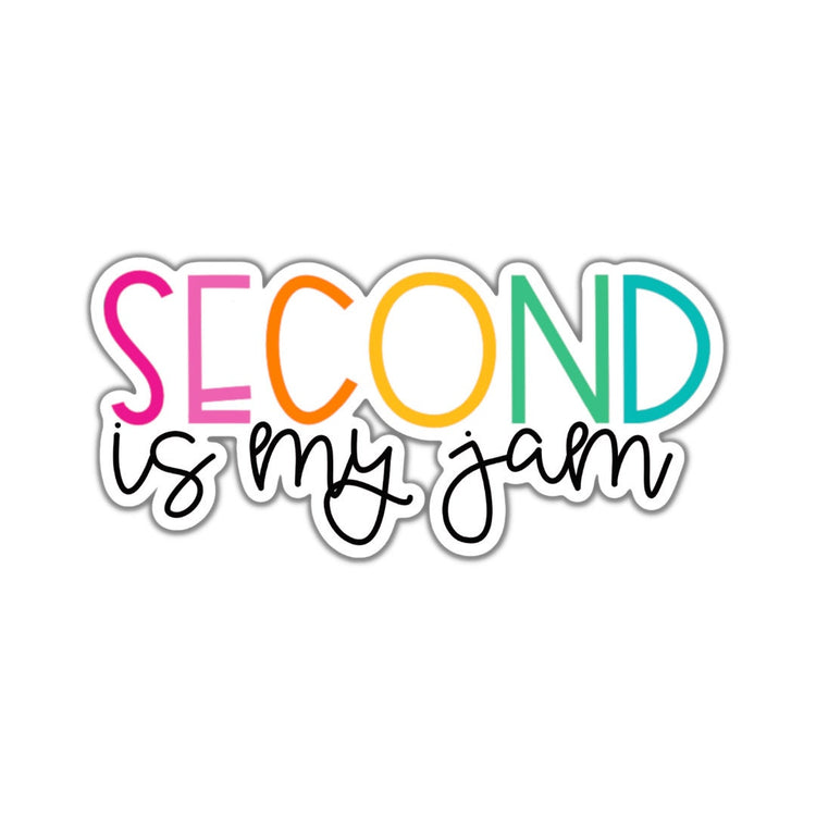 Second is my Jam, Adult Stickers, Custom Die Cut Stickers, Cool Stickers, Planner Stickers, Bullet Journal Calendar Stickers
