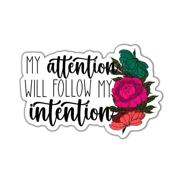 Intention, Adult Stickers, Custom Die Cut Stickers, Cool Stickers, Planner Stickers, Bullet Journal Calendar Stickers