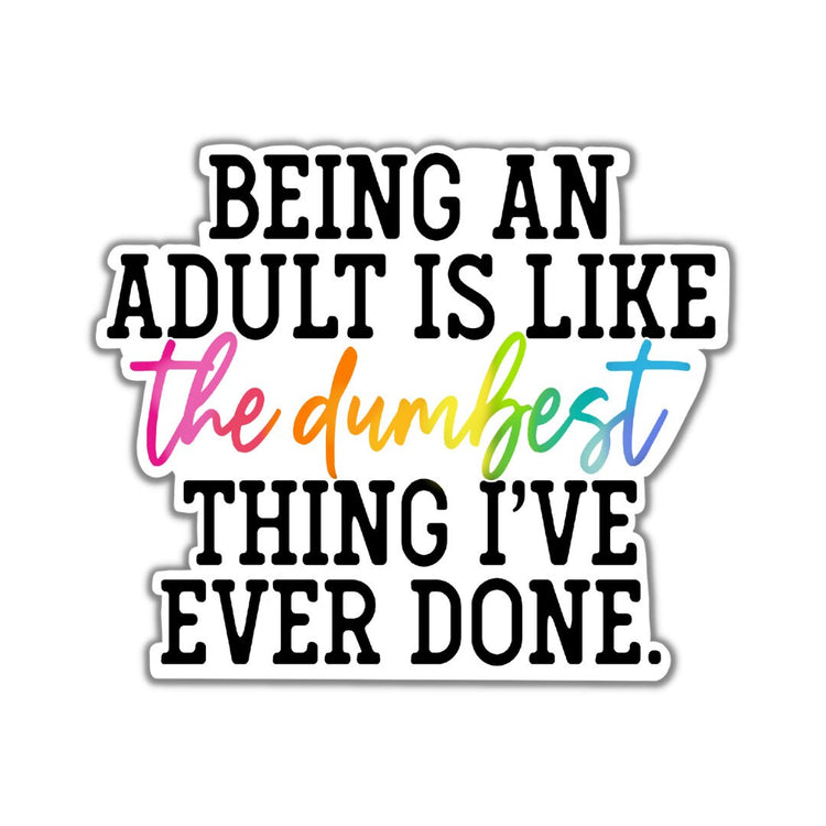 Being an Adult, Adult Stickers, Custom Die Cut Stickers, Cool Stickers, Planner Stickers, Bullet Journal Calendar Stickers