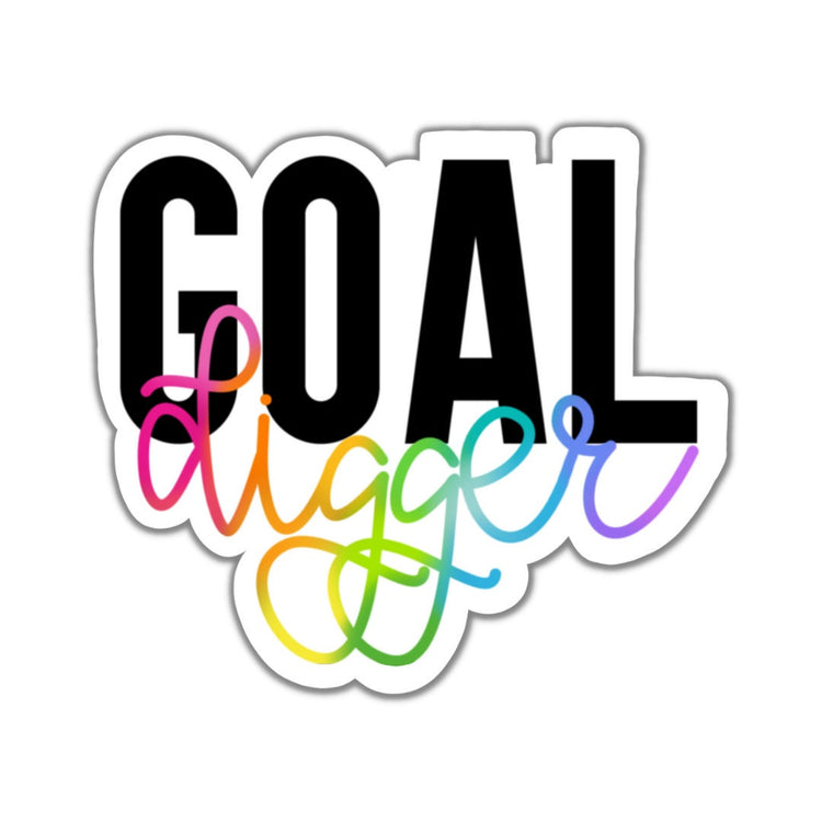 Goal Digger, Adult Stickers, Custom Die Cut Stickers, Cool Stickers, Planner Stickers, Bullet Journal Calendar Stickers