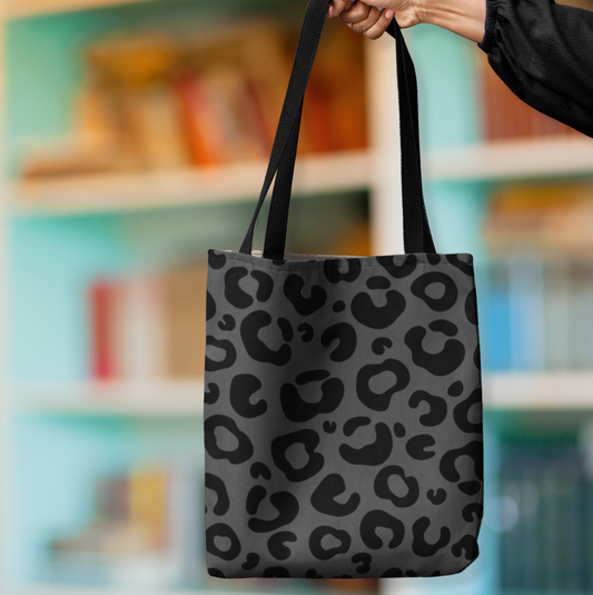 Black Cheetah Tote Bag