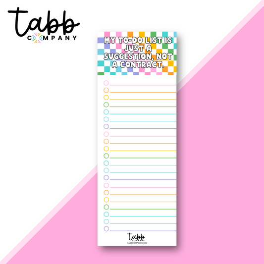 Checked Out Checklist Notepad