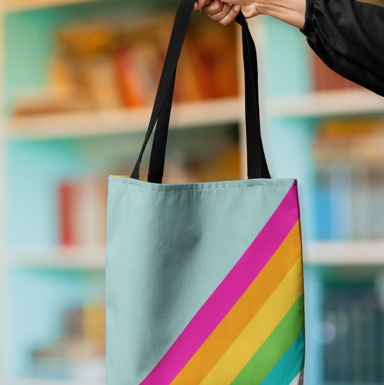 Rainbow Stripe Tote Bag