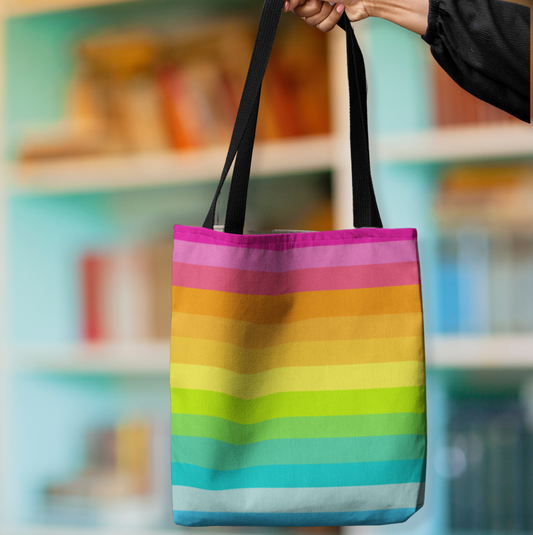 Rainbow Horizontal Tote Bag