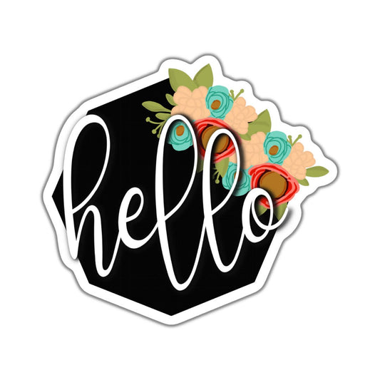 Hello Black Floral