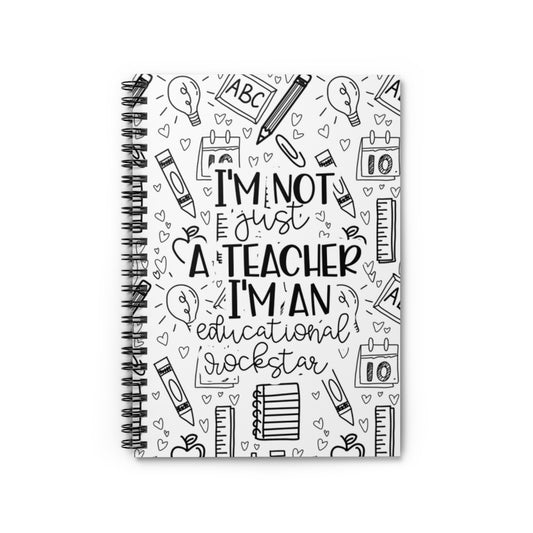 Educational Rockstar Spiral Notebook