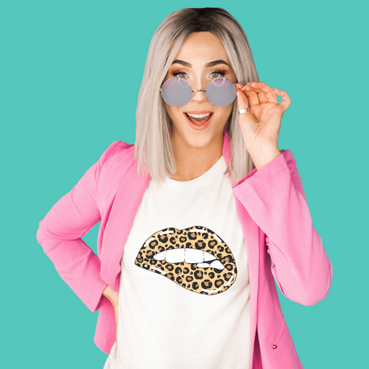 Cheetah Lips Graphic Tee