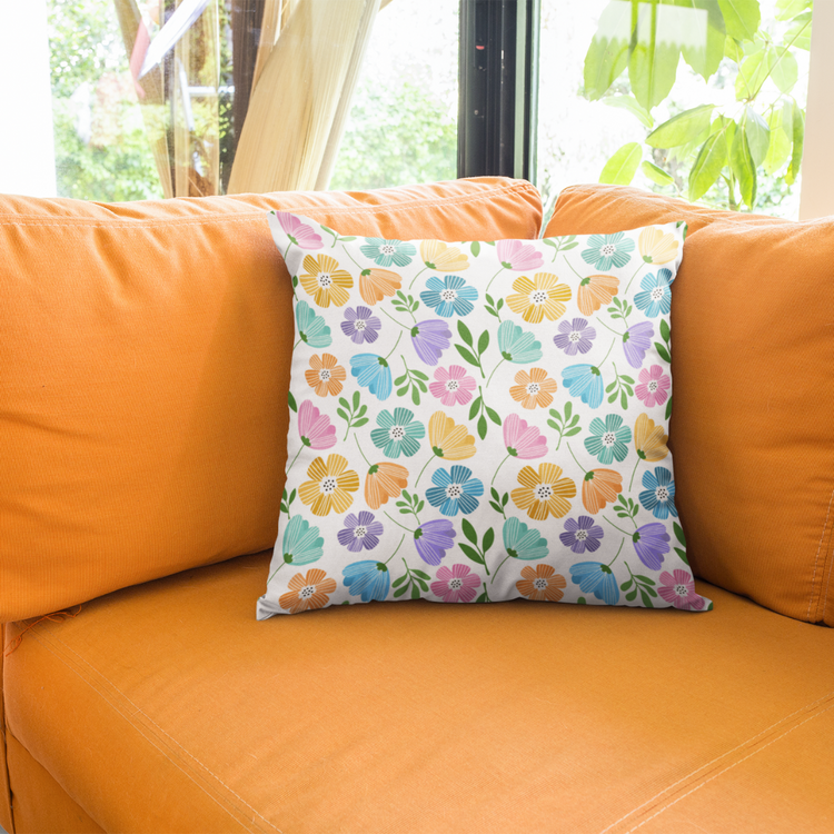 Sunporch Terrace Faux Suede Square Pillow