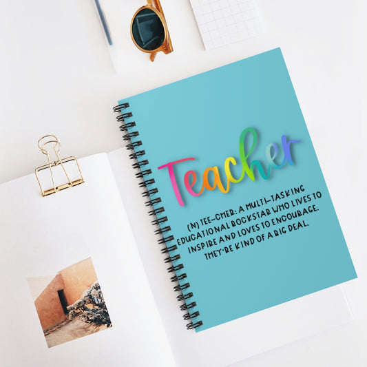 Teacher Definition Spiral Notebook