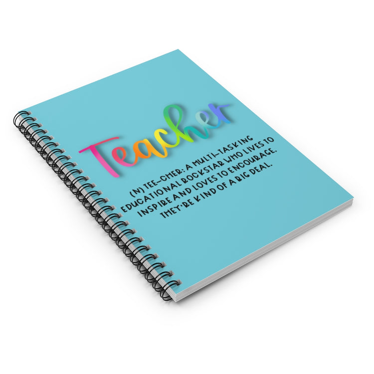 Teacher Definition Spiral Notebook