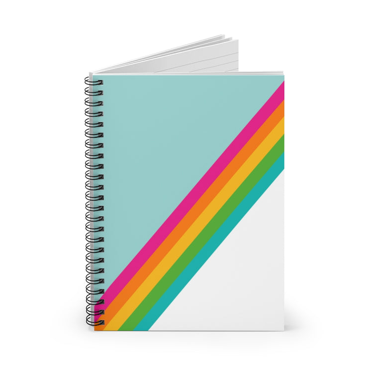 Rainbow Stripe Spiral Notebook