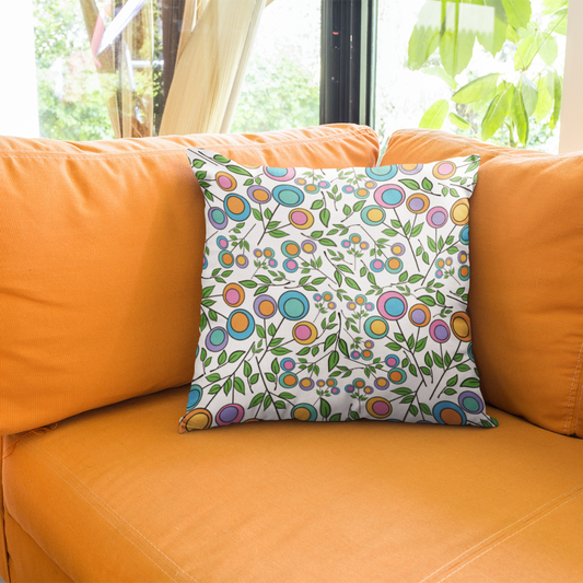 Peas in a Pod Faux Suede Square Pillow