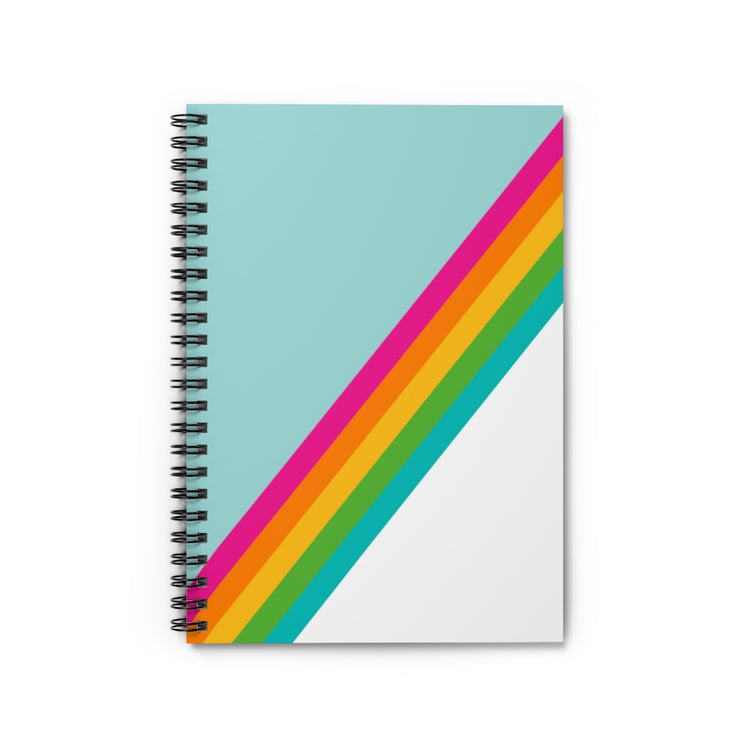 Rainbow Stripe Spiral Notebook