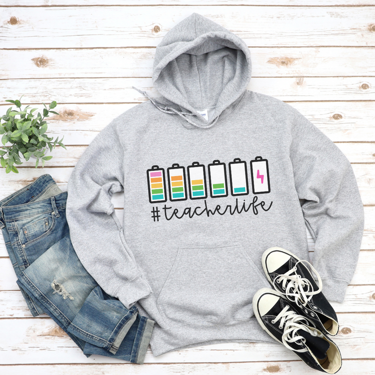 #Teacherlife Unisex Hooded Sweatshirt