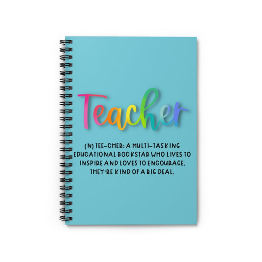 Teacher Definition Spiral Notebook