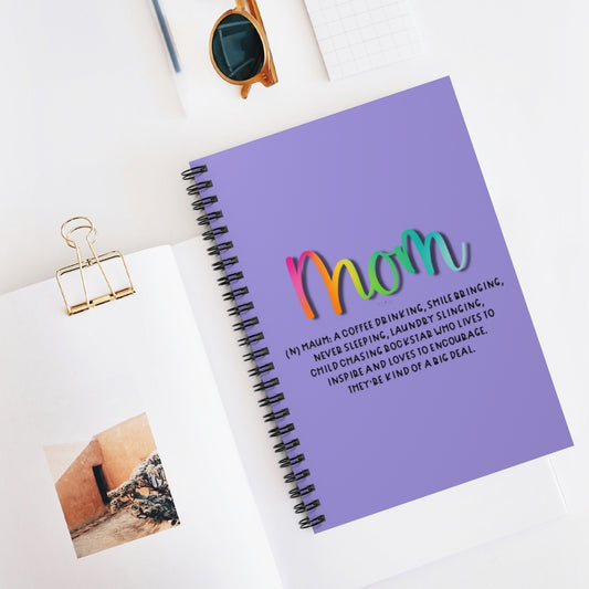 Mom Definition Spiral Notebook