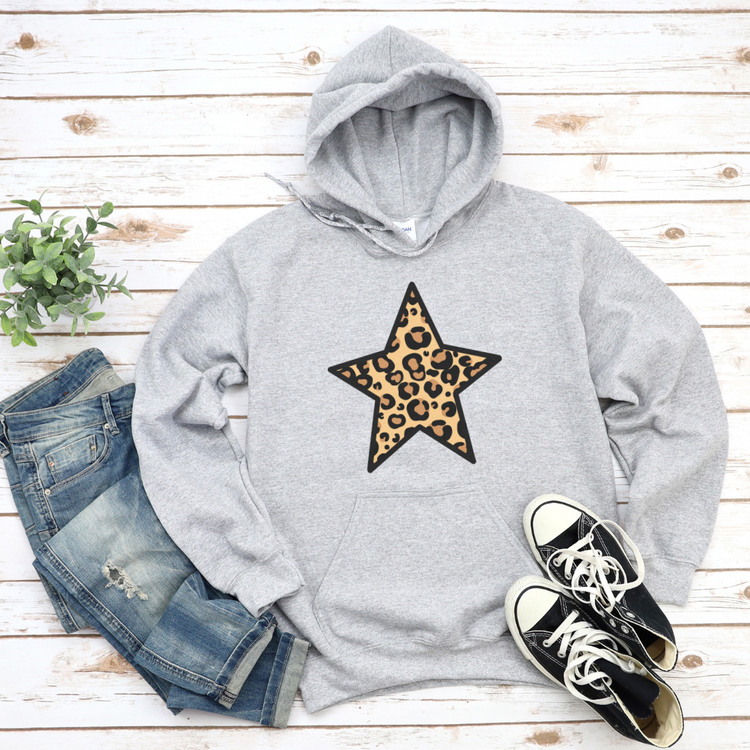 Cheetah Star Unisex Hooded Sweatshirt