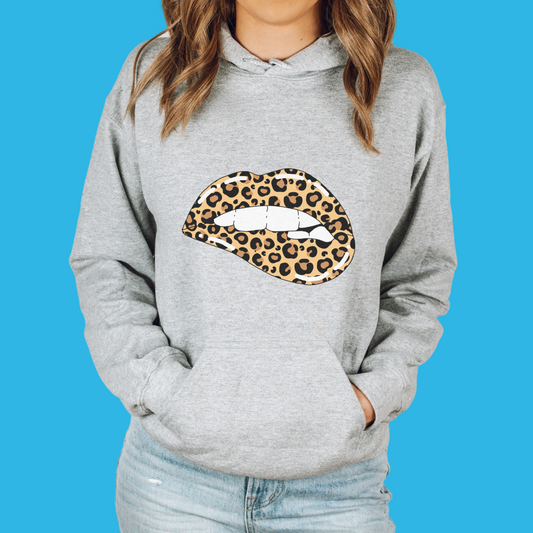 Cheetah Lips Unisex Heavy Blend Hooded Sweatshirt