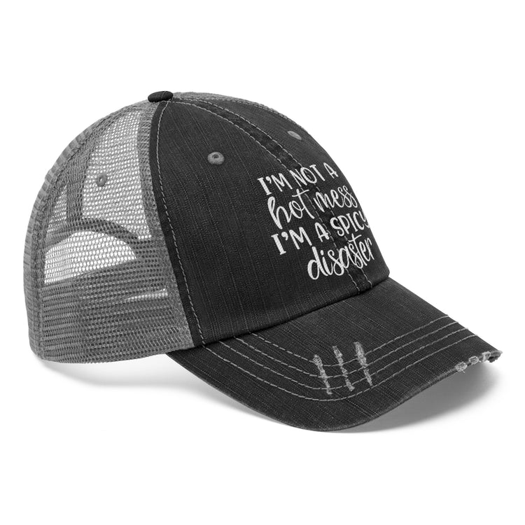 I'm Not a Hot Mess Unisex Distressed Trucker Hat