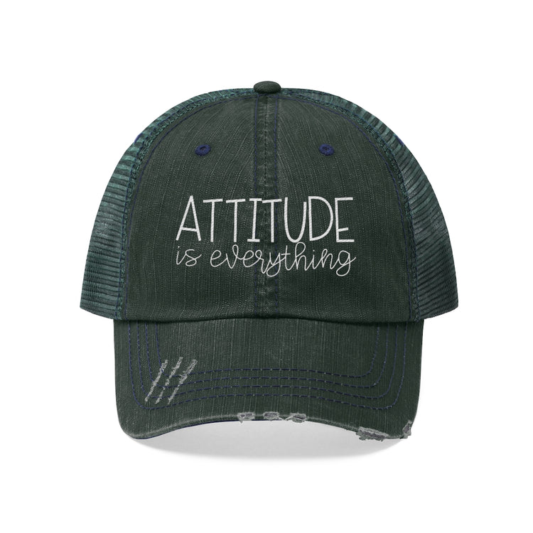 Attitude is Everything Unisex Distressed Trucker Hat