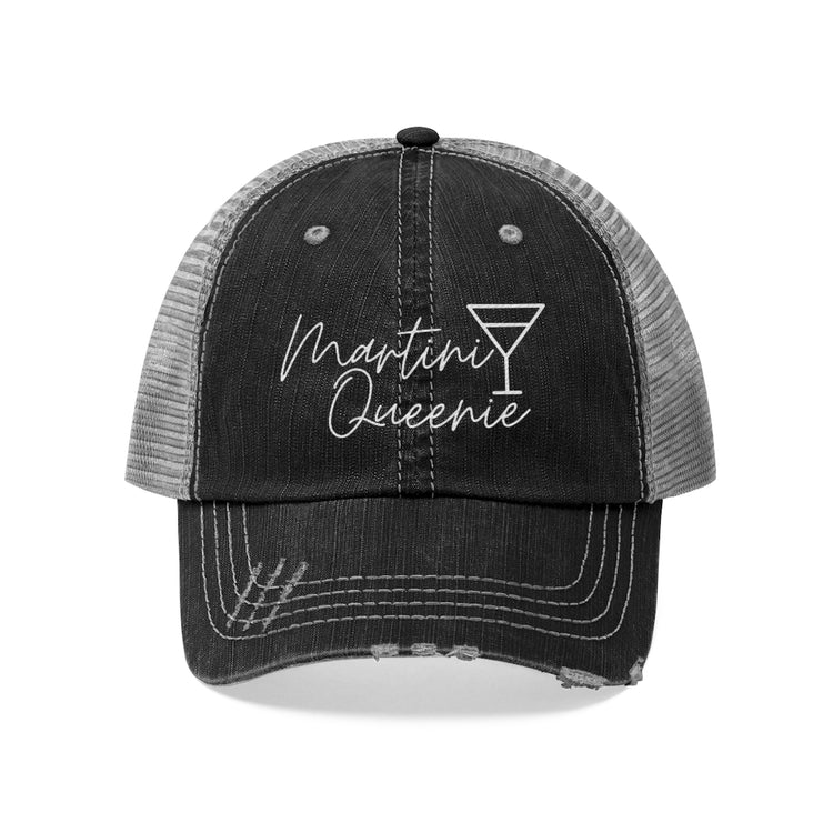 Martini Queenie Unisex Distressed Trucker Hat