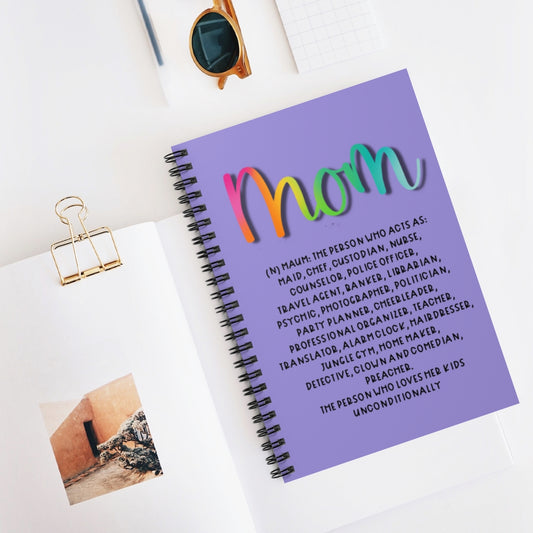 Mom Definition Spiral Notebook