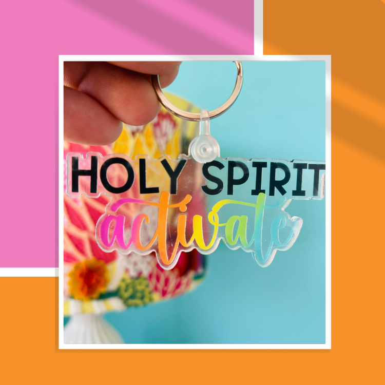 Holy Spirit Activate Acrylic Keychain