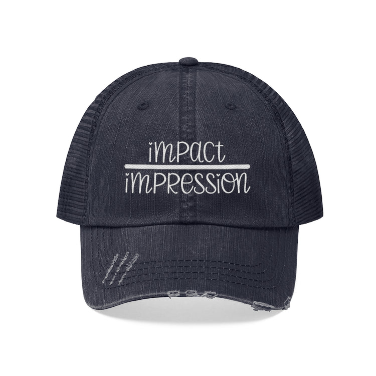 Impact Over Impression Unisex Distressed Trucker Hat