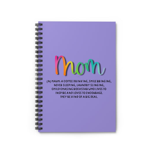 Mom Definition Spiral Notebook