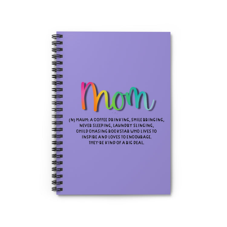 Mom Definition Spiral Notebook