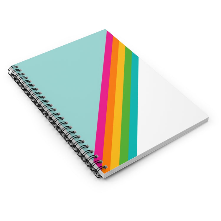 Rainbow Stripe Spiral Notebook