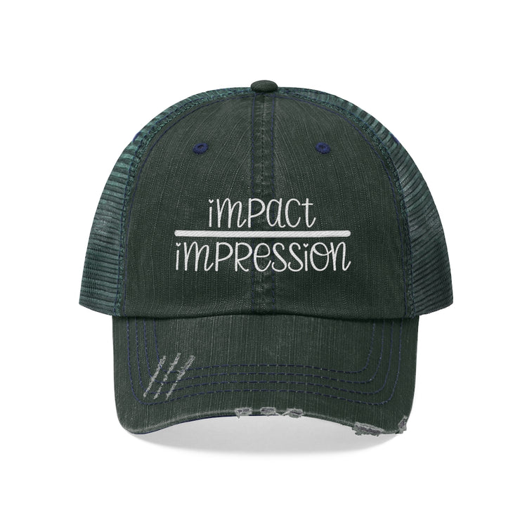 Impact Over Impression Unisex Distressed Trucker Hat