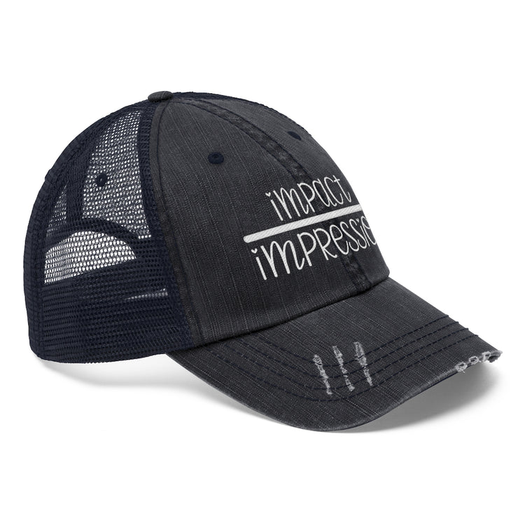 Impact Over Impression Unisex Distressed Trucker Hat