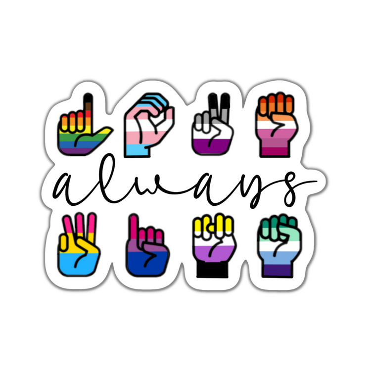 ASL Pride: Love Always Win Sticker