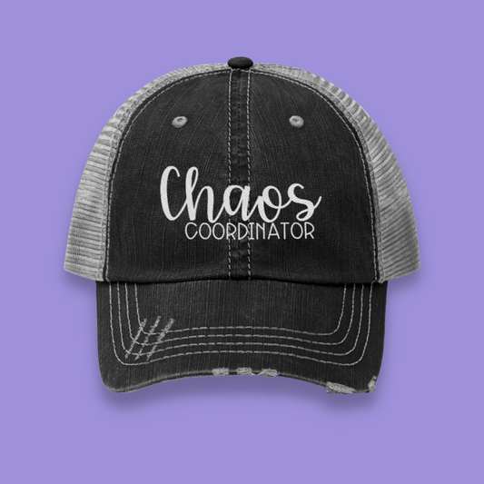 Chaos Coordinator Unisex Distressed Trucker Hat