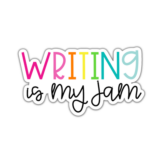 Writing is my Jam Sticker