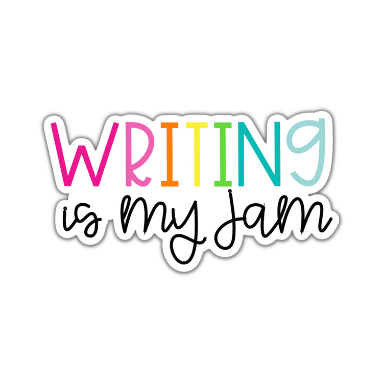 Writing is my Jam Sticker