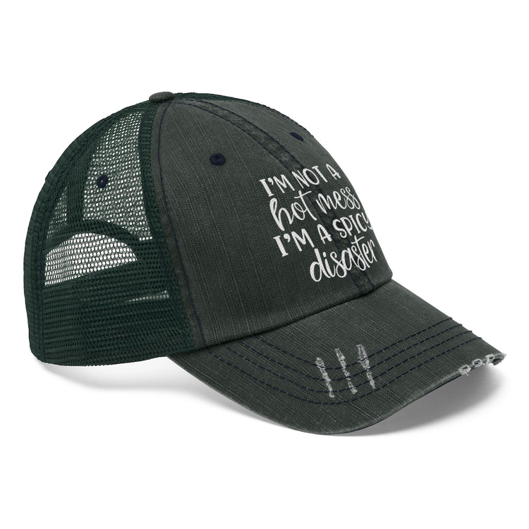 I'm Not a Hot Mess Unisex Distressed Trucker Hat