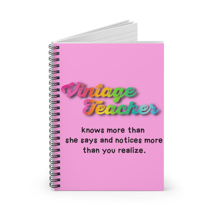 Vintage Teacher Spiral Notebook