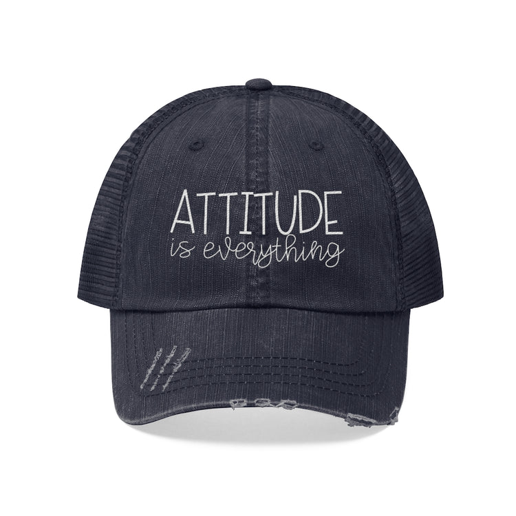 Attitude is Everything Unisex Distressed Trucker Hat