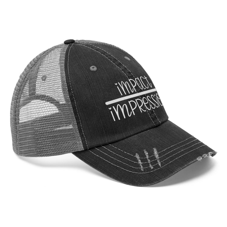 Impact Over Impression Unisex Distressed Trucker Hat