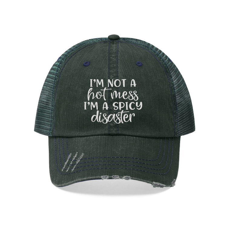 I'm Not a Hot Mess Unisex Distressed Trucker Hat