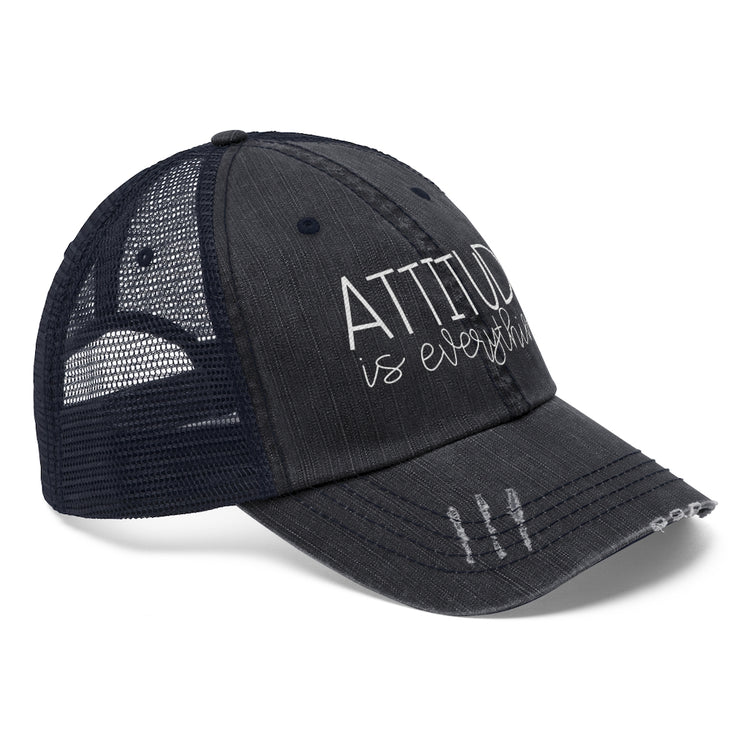 Attitude is Everything Unisex Distressed Trucker Hat